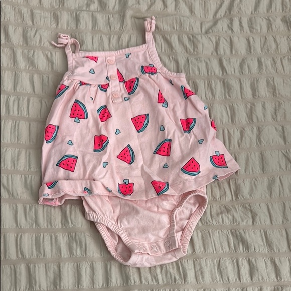 Carter's Other - Pink Watermelon Print Baby Romper 18m